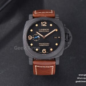 PAM661 Luminor Carbotech Automatic VSF 44mm Black Dial Leather Strap P9010