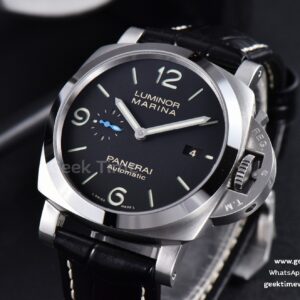 PAM1312 44mm VSF Black Dial on Black Leather Strap P.9010 Clone