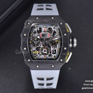RM011 NTPT Chrono KVF Skeleton Dial on Gray Rubber Strap A7750 V2
