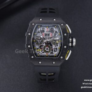 RM011 NTPT Chrono KVF Skeleton Dial on Black Rubber Strap A7750 V2