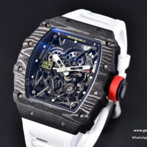 RM035-02 Real NTPT ZF Skeleton Dial White Rubber Strap NH05A