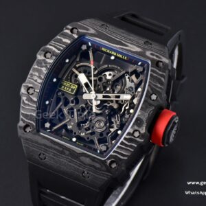 RM035-02 Real NTPT ZF Skeleton Dial Black Rubber Strap NH05A V5
