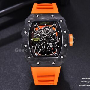 RM035-02 KVF skelettiertes Zifferblatt Kautschukarmband Orange auf Orange MIYOTA8215 V3