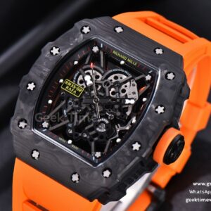 RM035-02 KVF Skeleton Dial Orange on Orange Rubber Strap MIYOTA8215 V3
