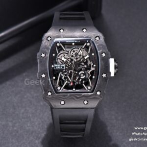 RM035-02 KVF skelettiertes Zifferblatt Kautschukarmband Weiß auf Schwarz MIYOTA8215 V3