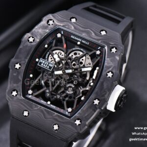 RM035-02 KVF Skeleton Dial White on Black Rubber Strap MIYOTA8215 V3