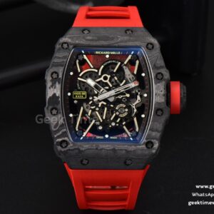 RM035-02 Real NTPT ZF skelettiertes Zifferblatt rotes Kautschukarmband NH05A V5