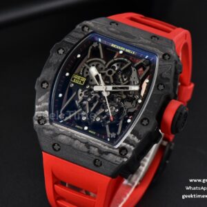RM035-02 Real NTPT ZF Skeleton Dial Red Rubber Strap NH05A V5