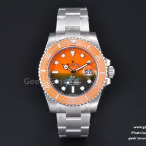 Submariner DIW Sandblasted 40mm VSF Orange Gradient Dial SS Bracelet VS3135