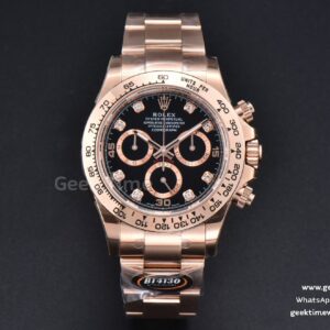 Daytona 116505 BTF Black/RG Dial Diamond Marker RG Bracelet SA4130