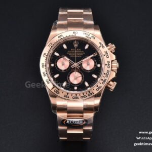 Daytona 116505 BTF Black Dial RG Subdial RG Bracelet SA4130