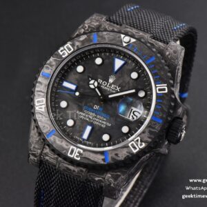 Submariner 40mm DIW VSF Forged Carbon Blue Element Nylon Strap VS3135
