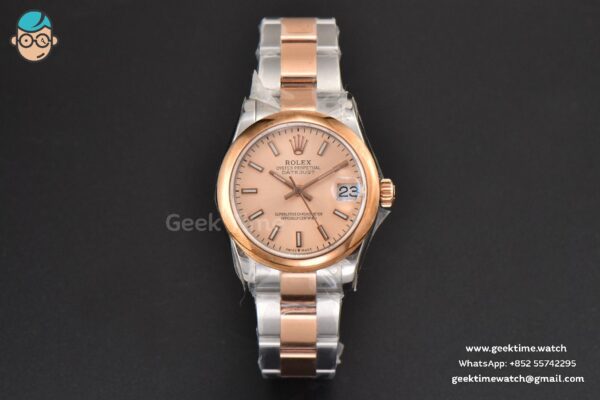 DateJust 31MM Ladies 904L RG/SS WF Smooth RG Dial Roma Marker Oyster Bracelet A2671 - Image 2