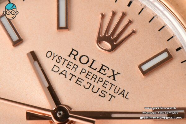 DateJust 31MM Ladies 904L RG/SS WF Smooth RG Dial Roma Marker Oyster Bracelet A2671 - Image 3