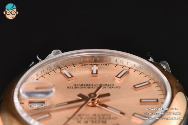DateJust 31MM Ladies 904L RG/SS WF Smooth RG Dial Roma Marker Oyster Bracelet A2671 - Image 12
