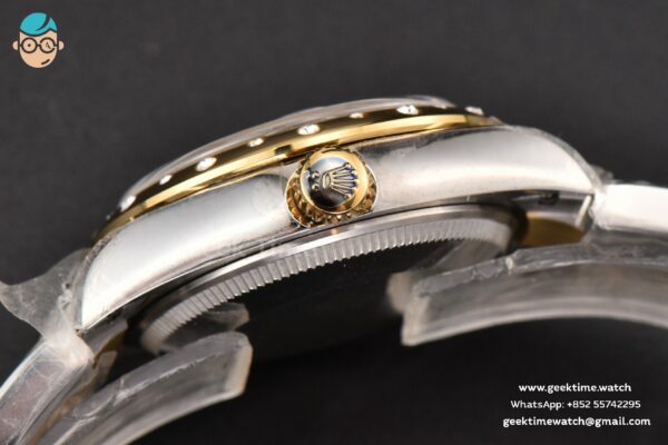 DateJust 31MM Ladies 904L YG/SS WF Diamond Smooth White Dial Roma Marker Oyster Bracelet A2671 - Image 15