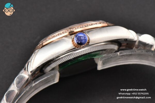 DateJust 31MM Ladies 904L RG/SS WF Diamond Brown Dial Diamond Roma Marker Jubilee Bracelet A2671 - Image 15