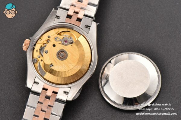 DateJust 31MM Ladies 904L RG/SS WF Diamond Brown Dial Diamond Roma Marker Jubilee Bracelet A2671 - Image 19