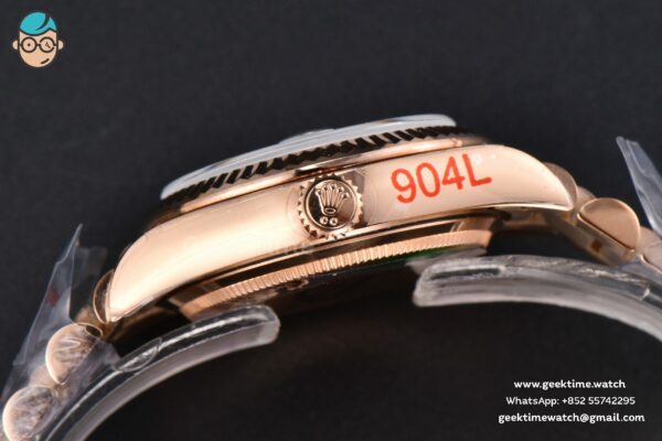 DateJust 31MM 904L RG GMF Fluted Bezel Silver Flowers Dial President Bracelet A2824 - Image 15