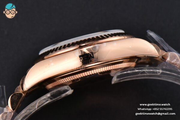 DateJust 31MM 904L RG GMF Fluted Bezel Silver Flowers Dial President Bracelet A2824 - Image 16