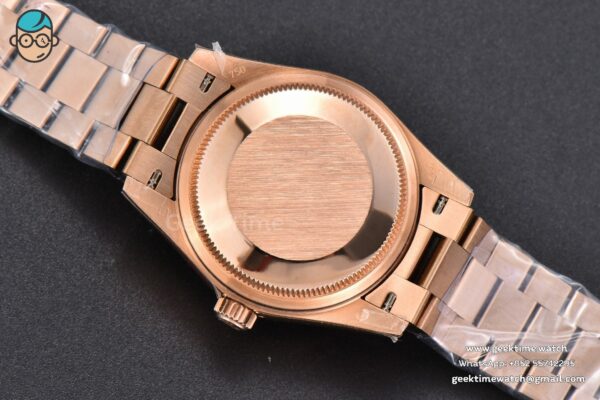 DateJust 31MM 904L RG GMF Fluted Bezel Silver Flowers Dial President Bracelet A2824 - Image 17