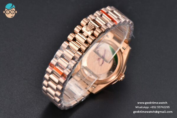 DateJust 31MM 904L RG GMF Fluted Bezel Silver Flowers Dial President Bracelet A2824 - Image 29