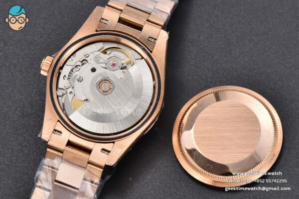 DateJust 31MM 904L RG GMF Diamond Bezel Silver Flowers Dial President Bracelet A2824 - Image 17