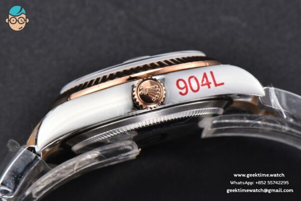 DateJust 31MM 904L RG/SS GMF Fluted Bezel Silver Flowers Dial Oyster Bracelet A2824 - Image 15