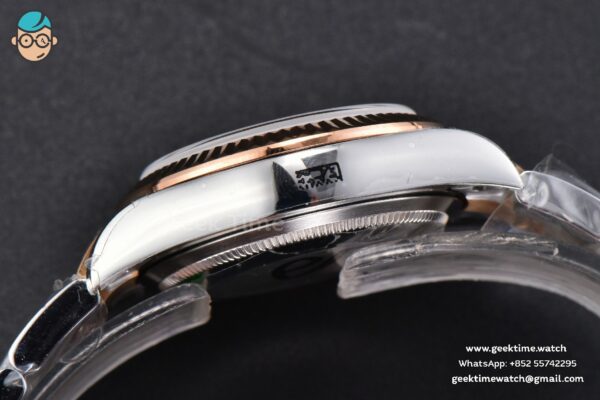 DateJust 31MM 904L RG/SS GMF Fluted Bezel Silver Flowers Dial Oyster Bracelet A2824 - Image 16