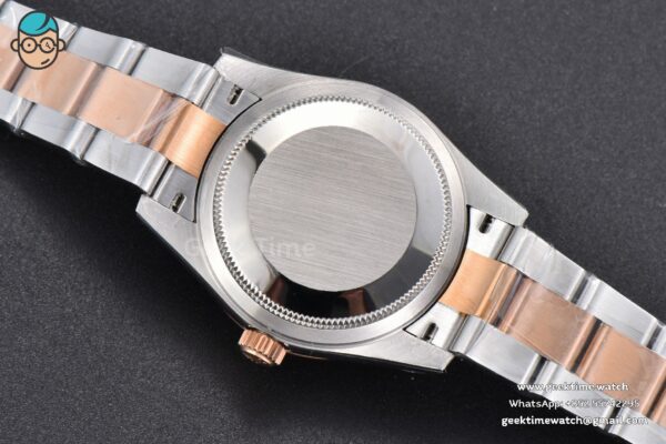DateJust 31MM 904L RG/SS GMF Fluted Bezel Silver Flowers Dial Oyster Bracelet A2824 - Image 17