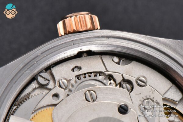 DateJust 31MM 904L RG/SS GMF Fluted Bezel Silver Flowers Dial Oyster Bracelet A2824 - Image 23