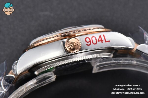 DateJust 31MM 904L RG/SS GMF Diamond Bezel Silver Flowers Dial Jubilee Bracelet A2824 - Image 15