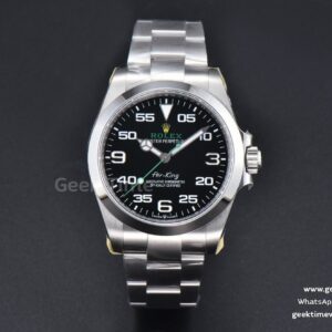 AirKing 126900 904L 40mm JVSF Black Dial SS Oyster Bracelet A3230