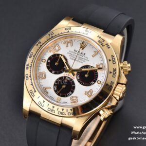 Daytona 116509 904L YG Clean CF White Dial Black Subdial Oysterflex Strap SA4130
