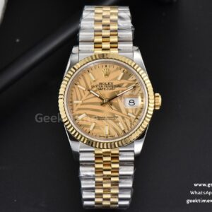 DateJust 36mm YG/SS BPF YG-Palm-Zifferblatt Jubilee-Armband A2824