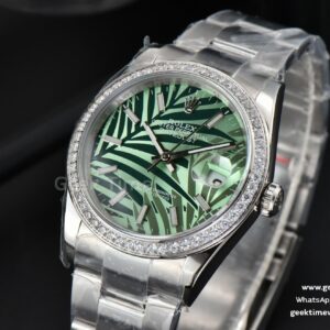 DateJust 36MM Diamond BPF Green Plam Dial Oyster Bracelet A2824