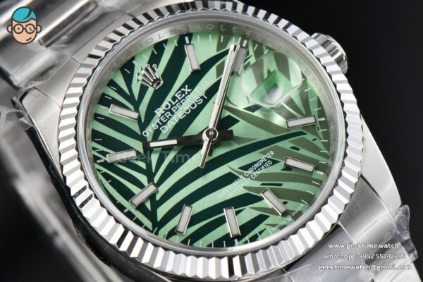 DateJust 36MM BPF Green Plam Dial Oyster Bracelet A2824 - Image 9