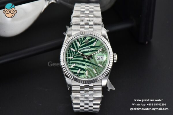 DateJust 36mm BPF Green Plam Dial Jubilee Bracelet A2824 - Image 2