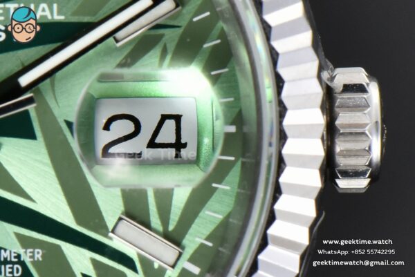 DateJust 36mm BPF Green Plam Dial Jubilee Bracelet A2824 - Image 4