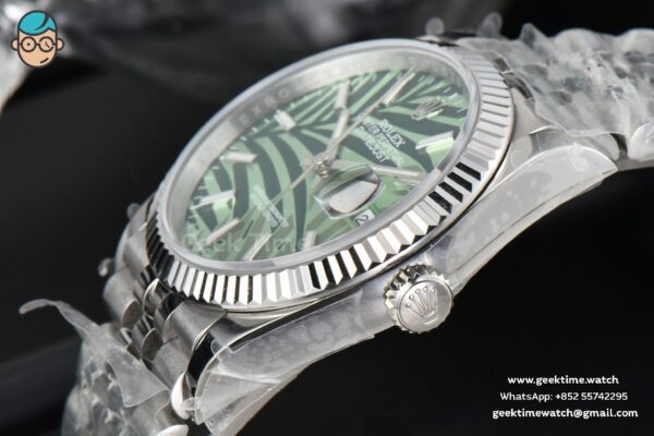 DateJust 36mm BPF Green Plam Dial Jubilee Bracelet A2824 - Image 8