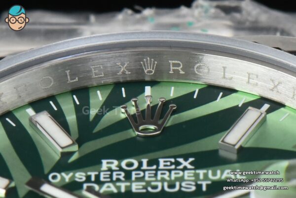 DateJust 36mm BPF Green Plam Dial Jubilee Bracelet A2824 - Image 10
