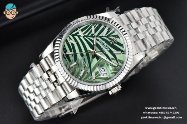 DateJust 36mm BPF Green Plam Dial Jubilee Bracelet A2824 - Image 12