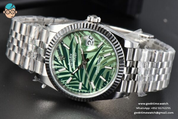 DateJust 36mm BPF Green Plam Dial Jubilee Bracelet A2824 - Image 13
