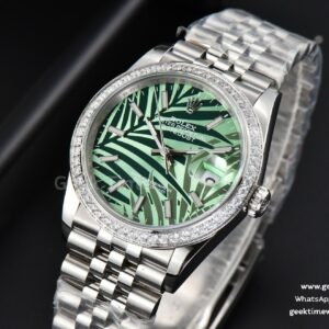 DateJust 36mm BPF Diamond Green Plam Dial Jubilee Bracelet A2824