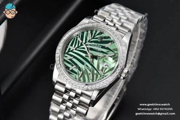 DateJust 36mm BPF Diamond Green Plam Dial Jubilee Bracelet A2824