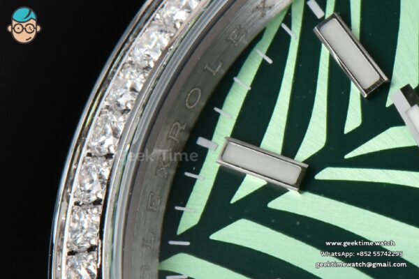 DateJust 36mm BPF Diamond Green Plam Dial Jubilee Bracelet A2824 - Image 3