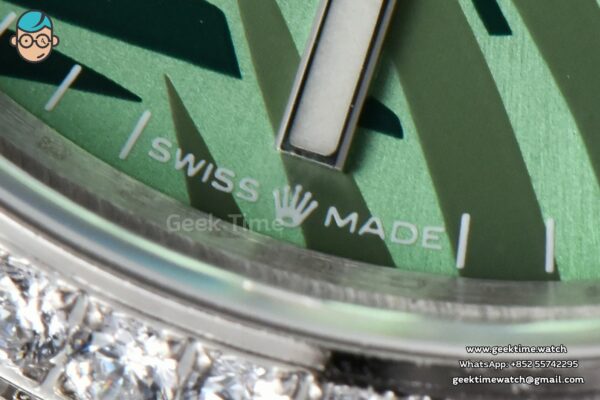 DateJust 36mm BPF Diamond Green Plam Dial Jubilee Bracelet A2824 - Image 5