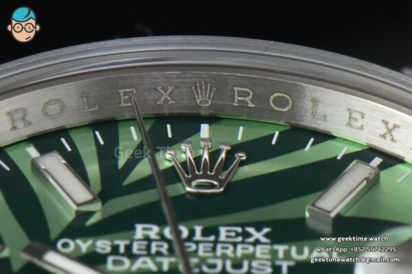 DateJust 36mm BPF Diamond Green Plam Dial Jubilee Bracelet A2824 - Image 10