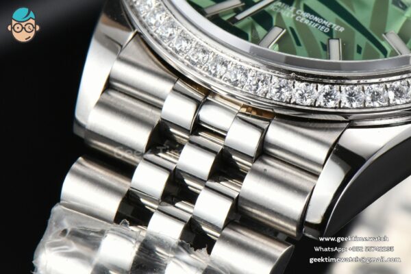 DateJust 36mm BPF Diamond Green Plam Dial Jubilee Bracelet A2824 - Image 14