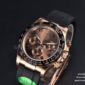 Daytona 116515 RG APSF Brown Dial Ceramic Bezel Digital Marker Oysterflex Strap Tungsten Version SH4130